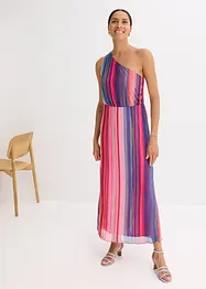 One Shoulder-kjole i myk mesh, bonprix