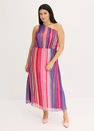 One Shoulder-kjole i myk mesh, bonprix