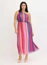 One Shoulder-kjole i myk mesh, bonprix