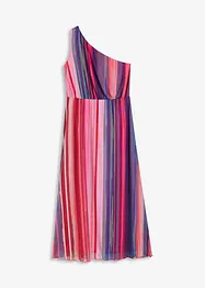 One Shoulder-kjole i myk mesh, bonprix