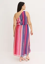 One Shoulder-kjole i myk mesh, bonprix