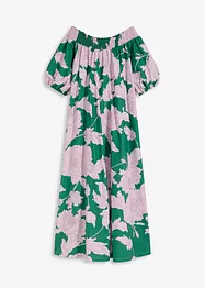 Off shoulder-kjole i 100% bomull med trykt mønster, bonprix
