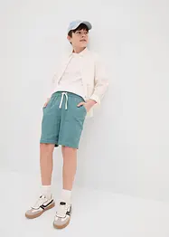 Slip on-shorts av luftig musselin, Loose Fit, bonprix