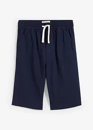Slip on-shorts i luftig linmiks, Regular Fit, bonprix
