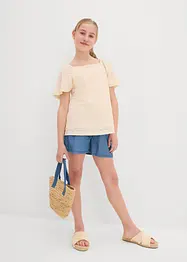 Trikotbluse med hullbroderi, bonprix