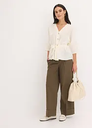 Bluse med knytebelte, bonprix