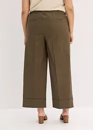 Bukse med legg i bomull med stretch, bonprix