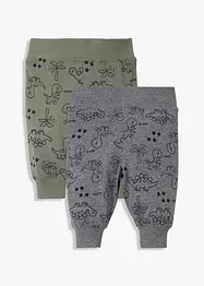 Trikotbukse til baby av økologisk bomull (2-pack), bonprix