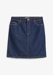 Denimskjørt Mid Waist, Low Stretch, bonprix