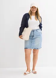 Denimskjørt Mid Waist, Low Stretch, bonprix