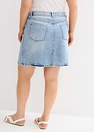 Denimskjørt Mid Waist, Low Stretch, bonprix
