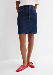 Denimskjørt Mid Waist, Low Stretch, bonprix
