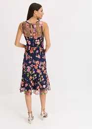 Midikjole med blomsterbroderi, bonprix