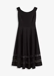 Off shoulder-kjole med blonder og belte, bonprix
