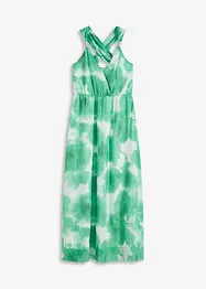 Stroppekjole i chiffon med nydelig trykt mønster, bonprix