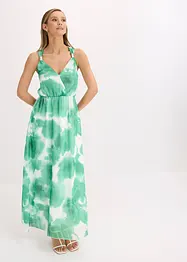 Stroppekjole i chiffon med nydelig trykt mønster, bonprix