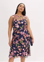 Midikjole med blomsterbroderi, bonprix