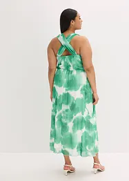Stroppekjole i chiffon med nydelig trykt mønster, bonprix