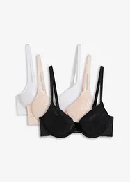 Push up-BH med fine blonder (3-pack), bonprix