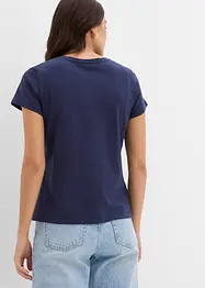 Basic T-skjorte med trykk (2-pack), bonprix