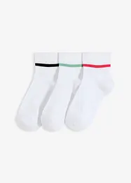 Ankelsokker med økologisk bomull og frotté på innsiden (3-pack), bonprix