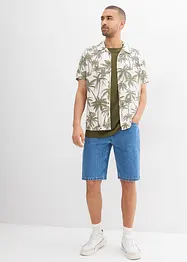 Kortermet skjorte i viskose, Slim Fit, bonprix