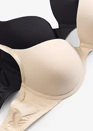 Push up-BH med bøyle og bomull (2-pack), bonprix