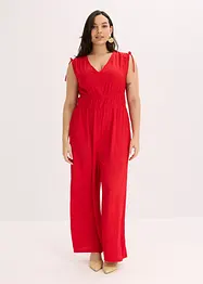 Jumpsuit i strukturert krepp, bonprix