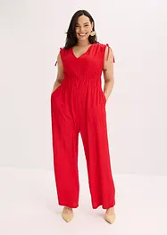 Jumpsuit i strukturert krepp, bonprix