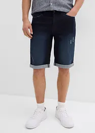 Bermudashorts i denim med stretch og oppbrett, Regular Fit, bonprix