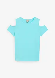 Cold shoulder-topp i 100% økologisk bomull, bonprix