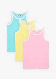 Singlet med økologisk bomull (3-pack), bonprix