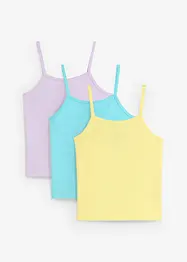 Singlet i 100% økologisk bomull (3-pack), bonprix