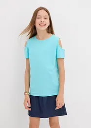 Cold shoulder-topp i 100% økologisk bomull, bonprix