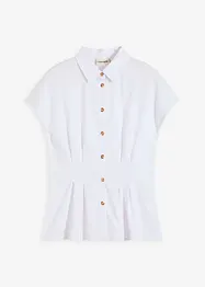 Kortermet bluse i luftig linmiks, bonprix
