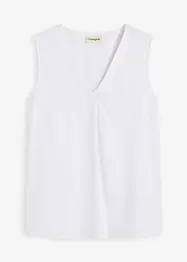 Blusetopp i lett linmiks, bonprix