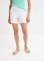 Pull on-shorts i lett linmiks, bonprix