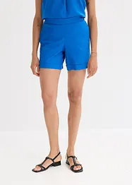 Pull on-shorts i lett linmiks, bonprix