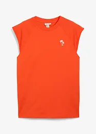 Ermeløs sweatshirt i formstabil bomull, bonprix