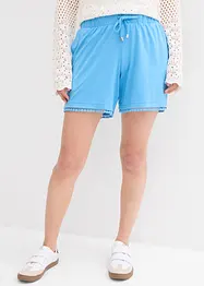 Jerseyshorts i viskosemiks med komfortlinning og blonder, bonprix
