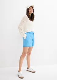 Jerseyshorts i viskosemiks med komfortlinning og blonder, bonprix