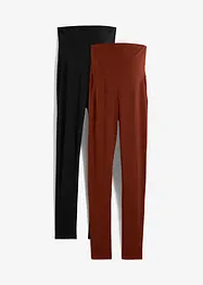 Mammaleggings i økologisk bomull (2-pack), bonprix