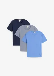 T-skjorte med V-hals (3-pack), bonprix