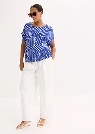 Oversized topp med trykt mønster, bonprix