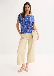 Oversized topp med trykt mønster, bonprix