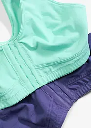 BH med lukning foran og økologisk bomull (2-pack), bonprix