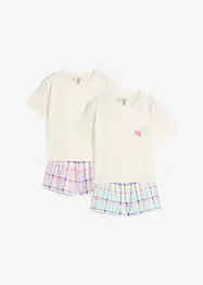 Pyjamas i 100% økologisk bomull (4-delt sett), bonprix