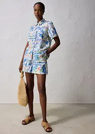 Skjortebluse med silkeandel, bonprix