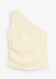 One shoulder-topp i strukturert materiale, bonprix
