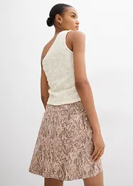 One shoulder-topp i strukturert materiale, bonprix